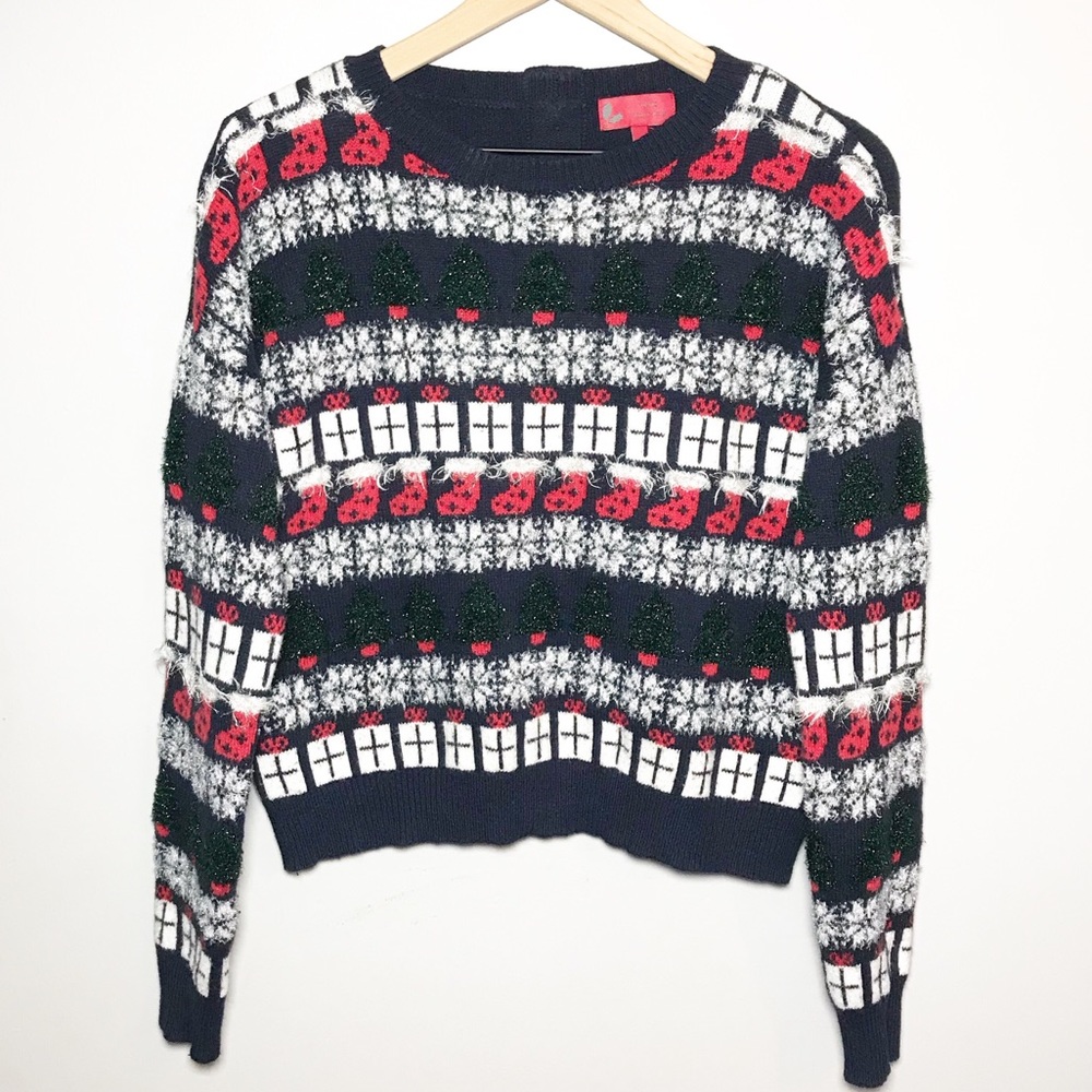next Winter Knits Christmas Semi Crop Sweater